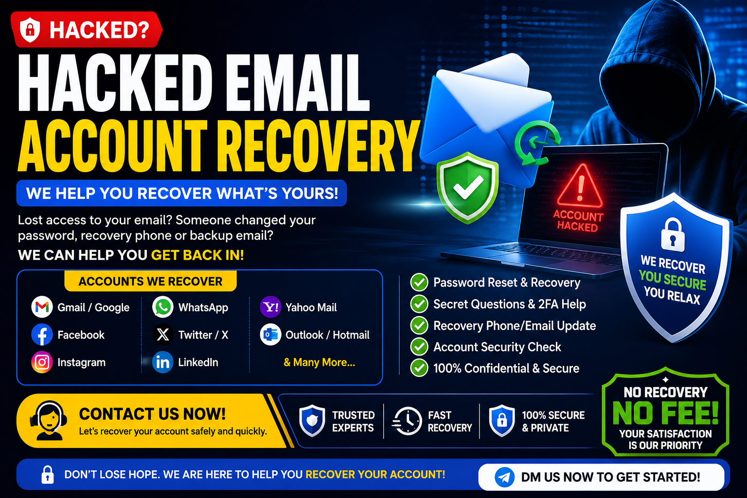 Recover your hacked email address